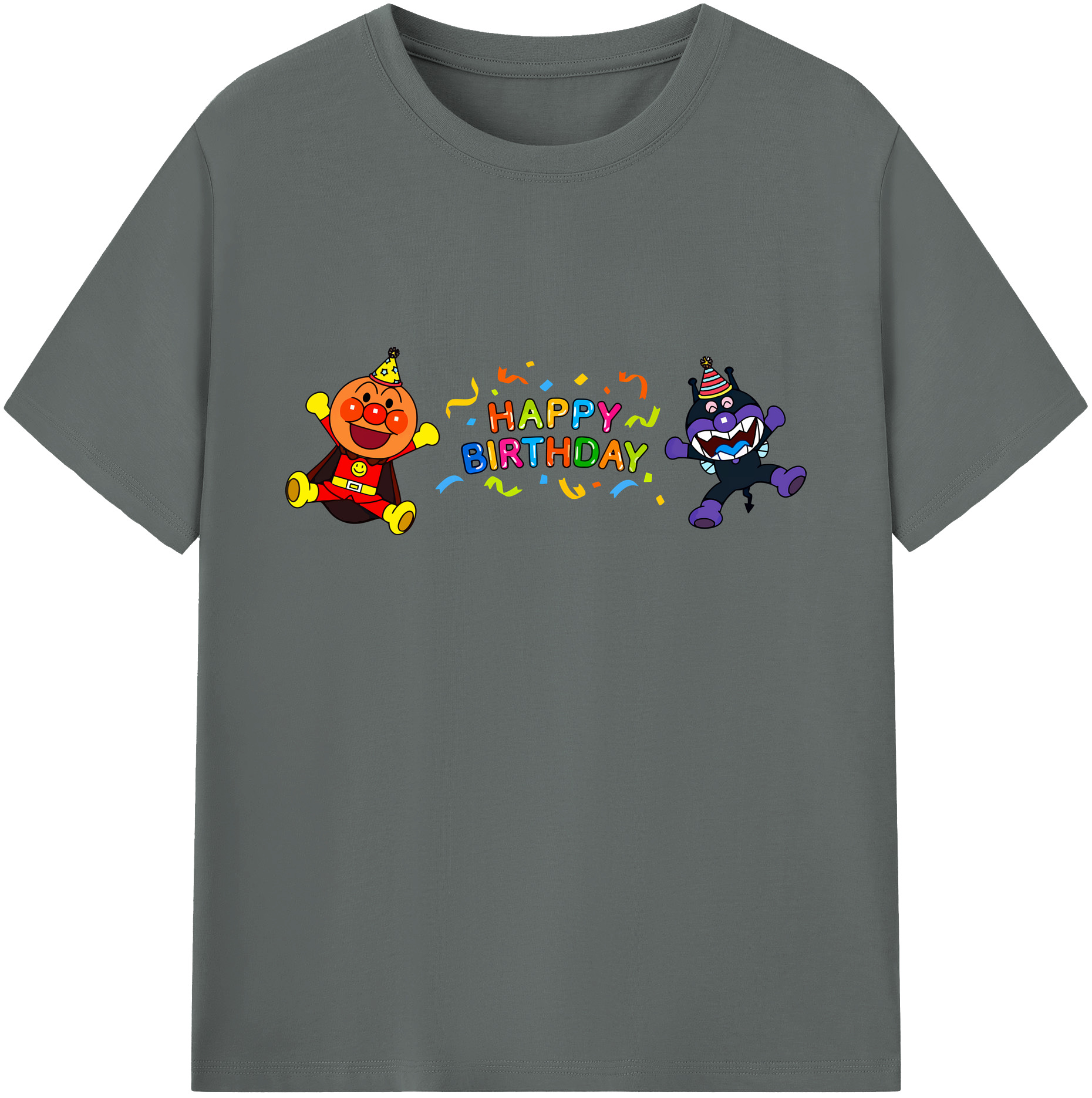 （画像用） アンパンマン Anpanman 綿100％ メンズ半袖Tシャツ｜肌触りやわらか＆通気性